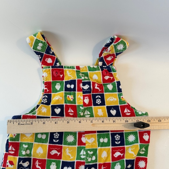 VTG 70s 80s Primary Secondary Color Toddler Kids Unisex Overalls - Picture 7 of 12